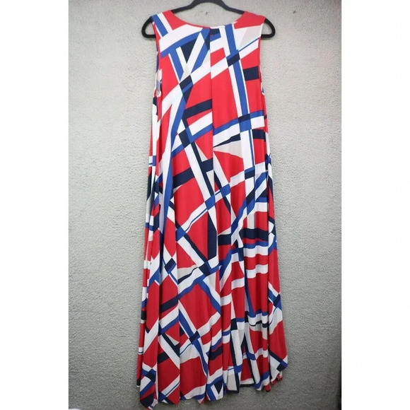 Lane Bryant Sleeveless Geometric Maxi Dress-Size 14/16-Hi-Lo - Picture 6 of 7